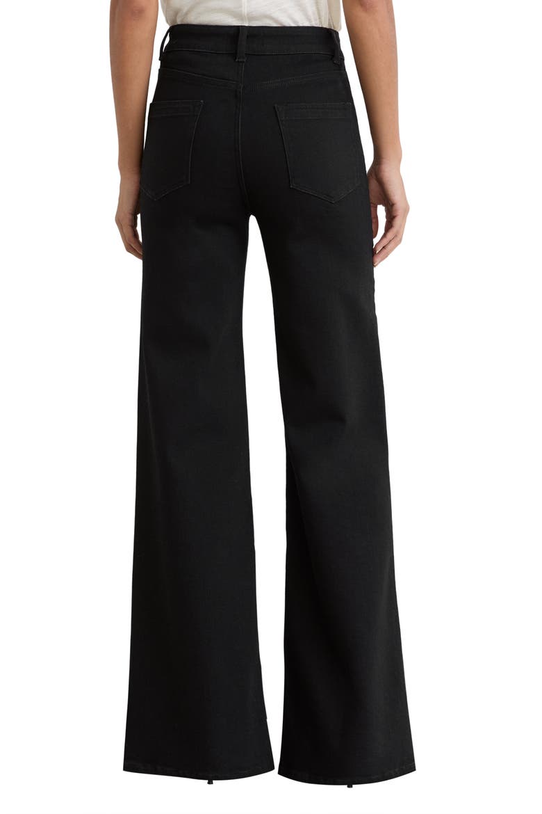 Jas High Waist Wide Leg Jeans, Alternate, color, BLACK