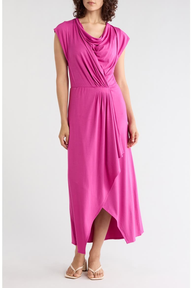 Elena Jersey Maxi Dress, Main, color, DARK PINK