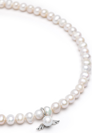 Nialaya Angel Wing Pendant Pearl Choker Necklace