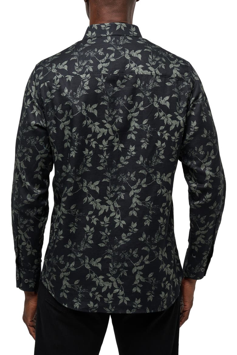 Searchlight Button-Up Shirt, Alternate, color, BLACK