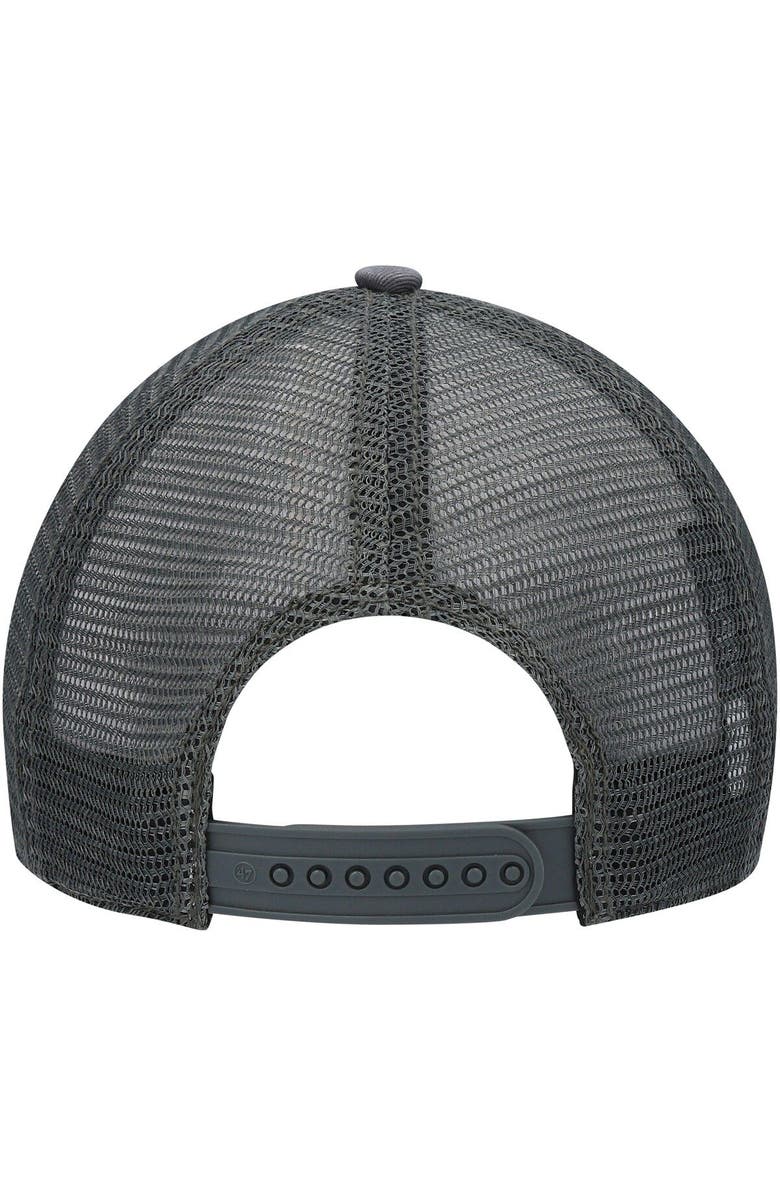 '47 Men's '47 Charcoal Houston Texans Trawler Clean Up Trucker Snapback Hat, Alternate, color, 