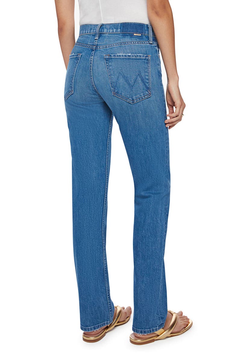 MOTHER The Smarty Pants Skimp High Waist Straight Leg Jeans, Alternate, color,