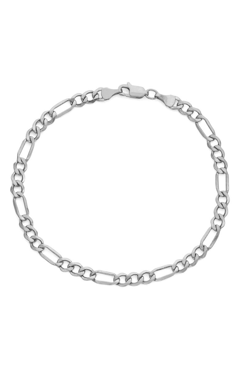 FZN Figaro Chain Bracelet, Main, color, Silver
