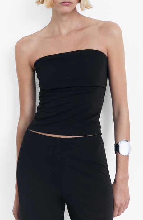 MANGO Strapless Bandeau Top