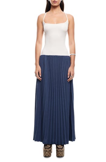 Lioness Renissance Mixed Media Maxi Dress In Multi