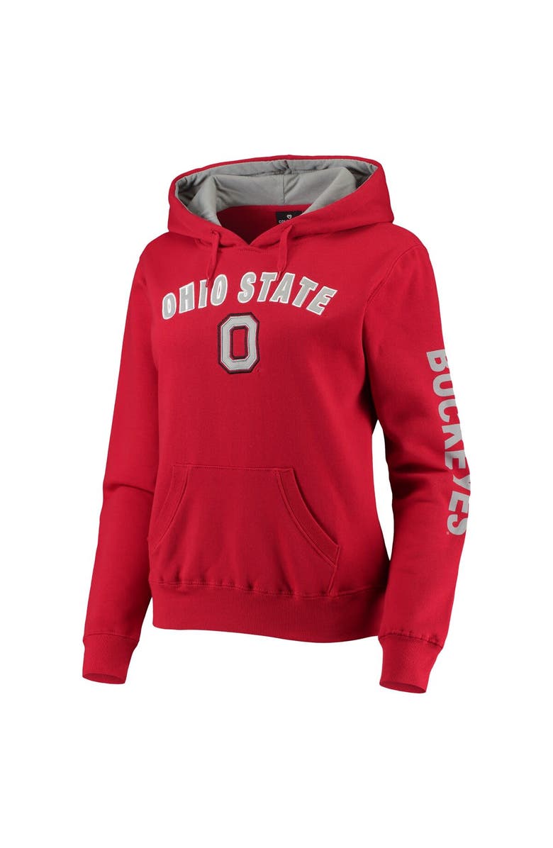 COLOSSEUM Women's Colosseum Scarlet Ohio State Buckeyes Loud and Proud Pullover Hoodie, Alternate, color,
