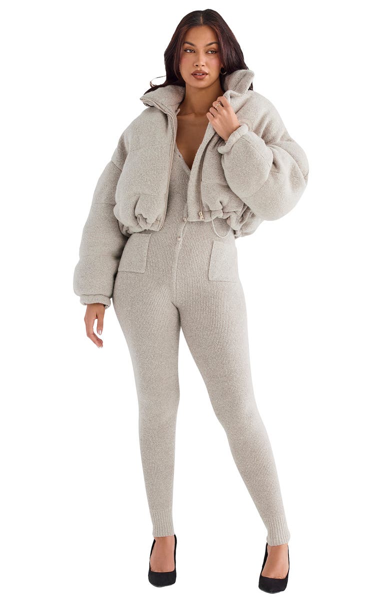 HOUSE OF CB Pascal Knit Crop Puffer Jacket, Alternate, color,