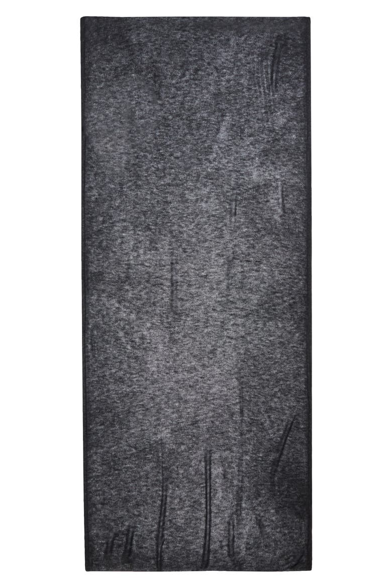 Fine Gauge Cashmere & Metallic Scarf, Main, color, BLACK METALLIC