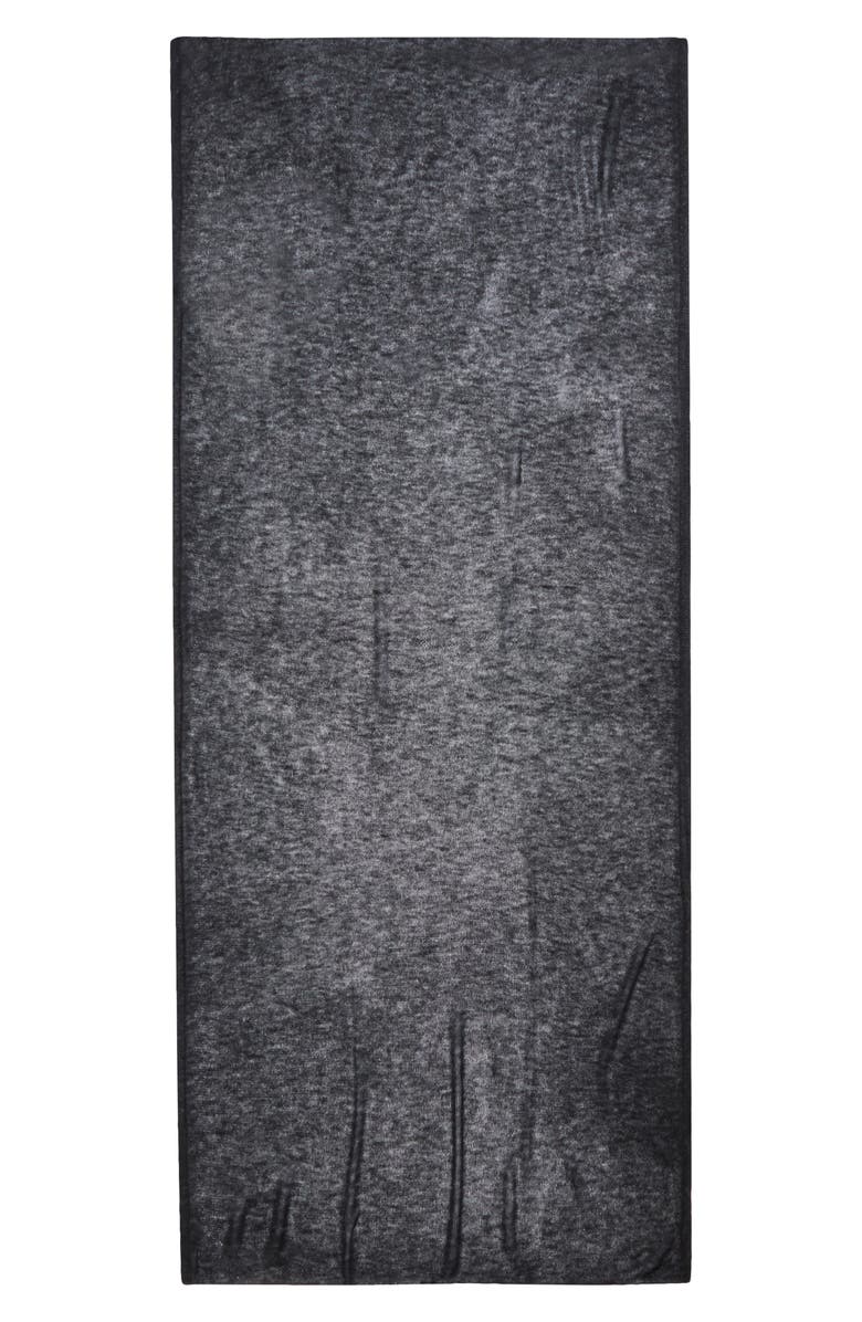 Lafayette 148 New York Fine Gauge Cashmere & Metallic Scarf, Main, color, Black Metallic