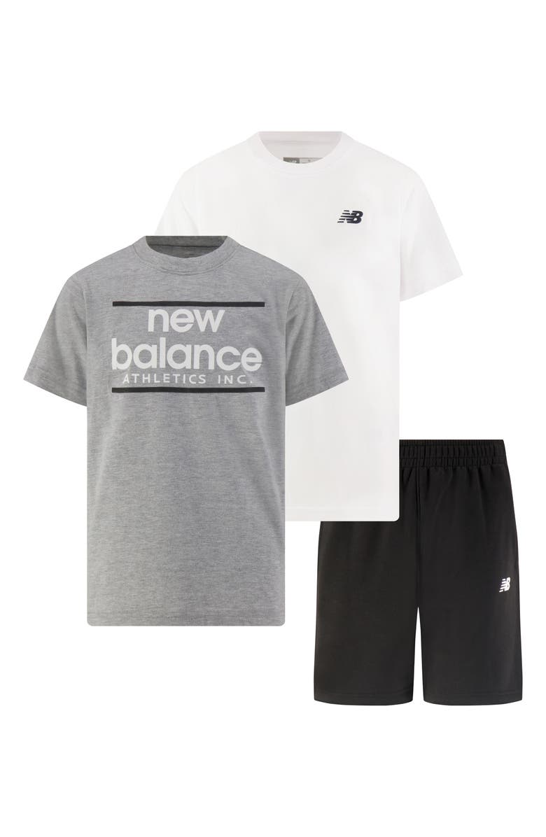 New Balance Kids' 3-Piece Mix & Match T-Shirts & Shorts Set, Main, color,