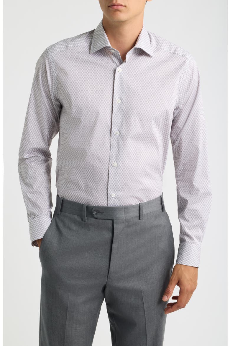 Equestrian Print Long Sleeve Sport Shirt, Main, color, PINK