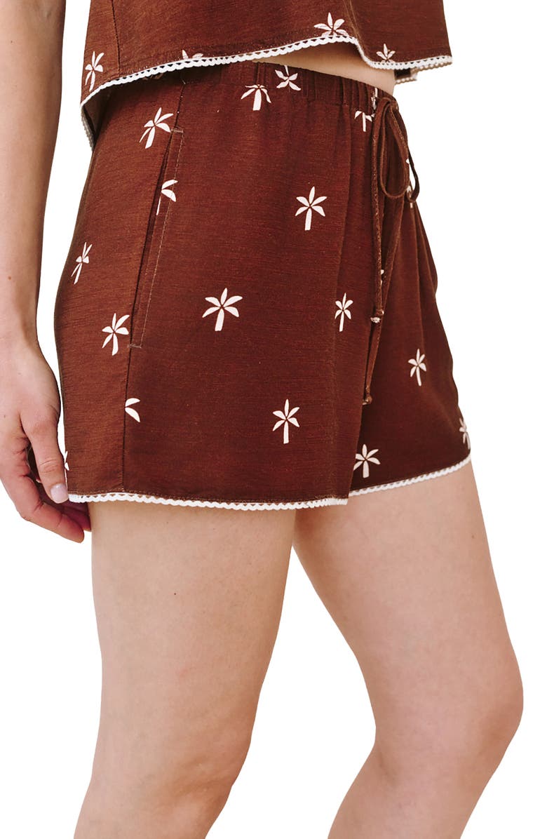 Bella Dahl Print Tie Waist Shorts, Alternate, color, 