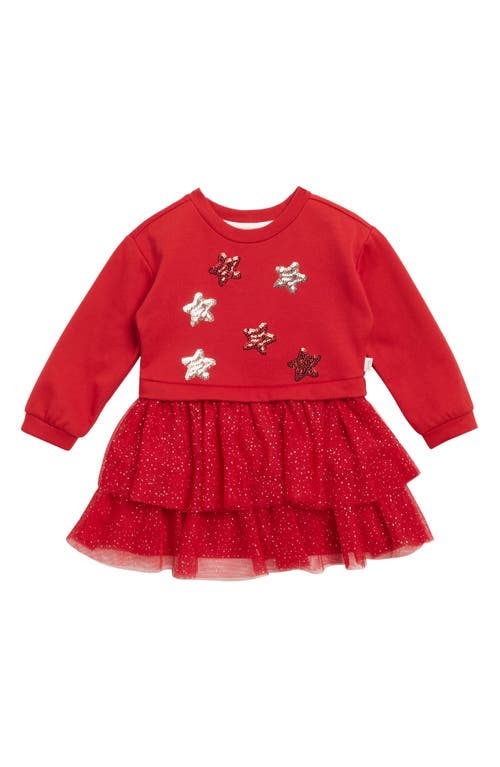 SAMMY + NAT Sweatshirt Tutu Dress in Savvy Red 