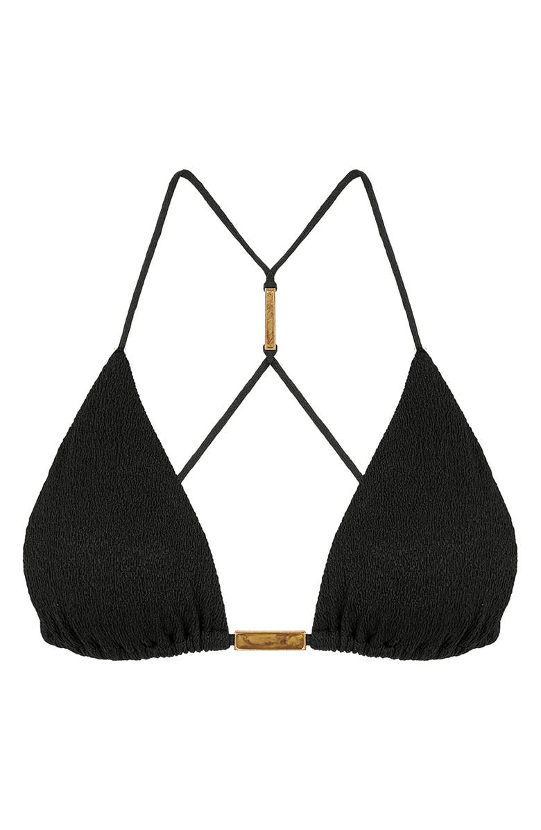 ViX Paula Hermanny Firenze Blake T-Back Triangle Bikini Top, Alternate, color, Black