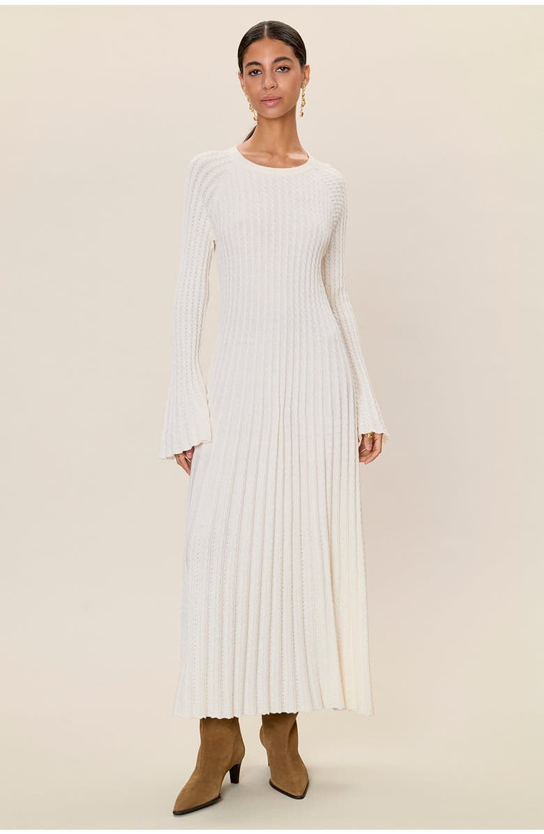 Rebecca Taylor Ella Sweater Dress, Main, color, Ivory