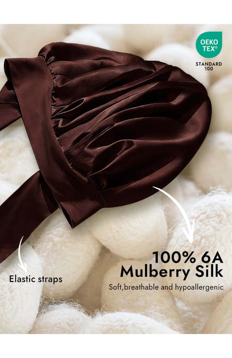 Pure Silk Bowknot Tie Bonnet