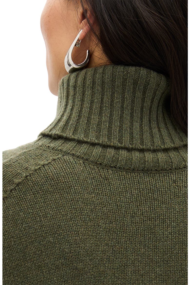 Oversized Luxe Turtleneck, Alternate, color, Moss