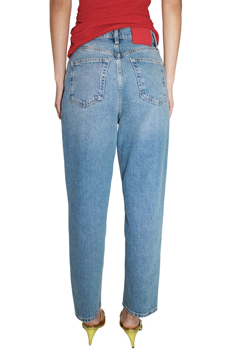 Starring Hailey Bieber Jennifer Barrel Leg Jeans, Alternate, color, MEDIUM BLUE