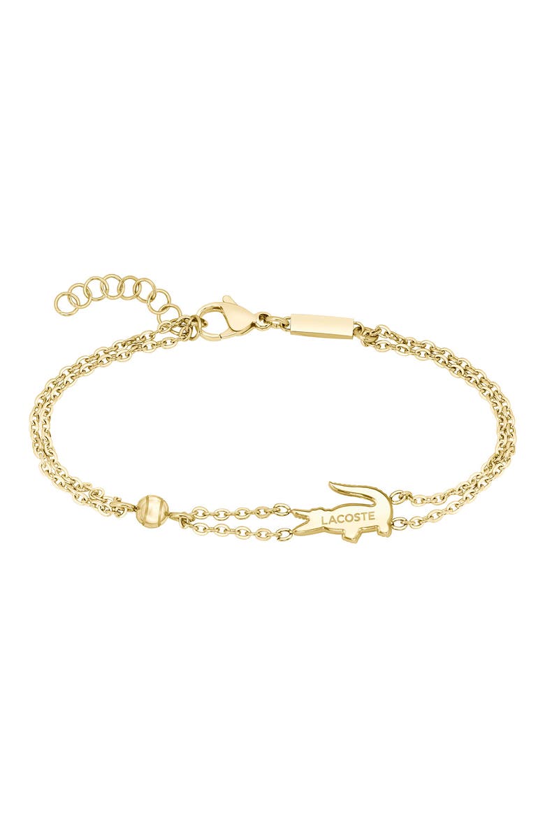 Crocodile Station Bracelet, Alternate, color, GOLD