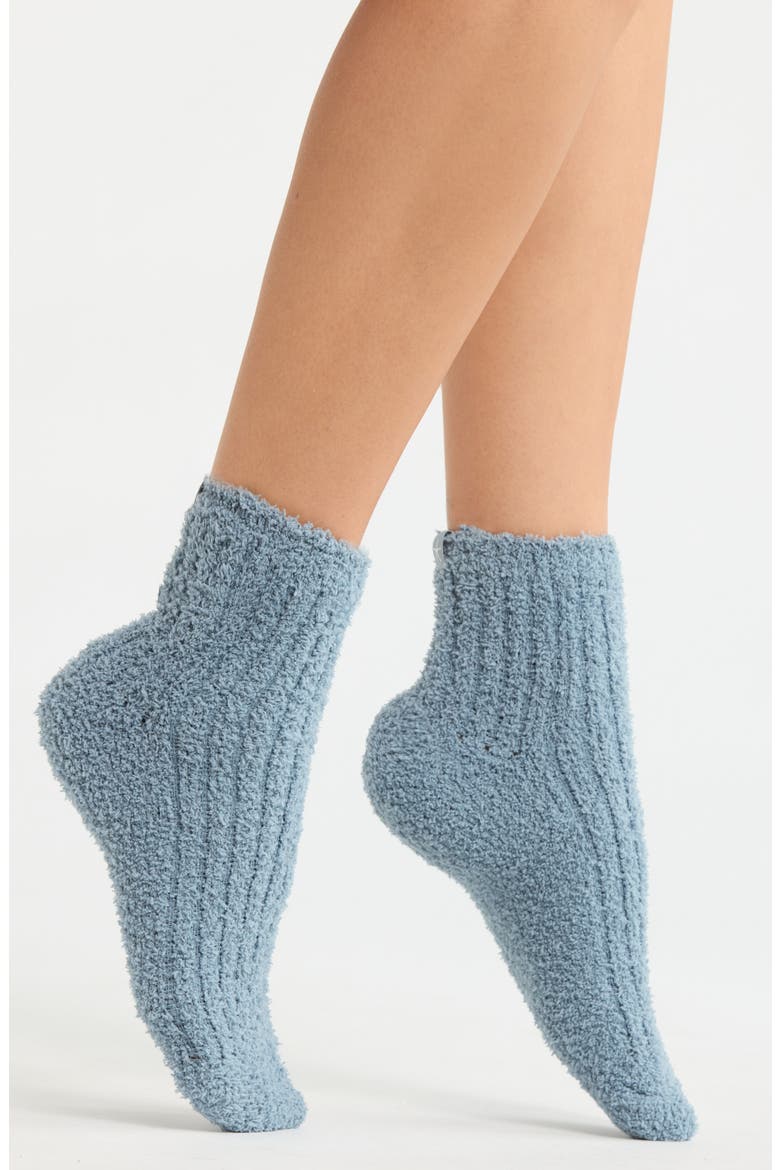 CozyChic™ Assorted 2-Pack Tennis Ankle Socks, Main, color, BLUE AURA/ FADED HAZEL