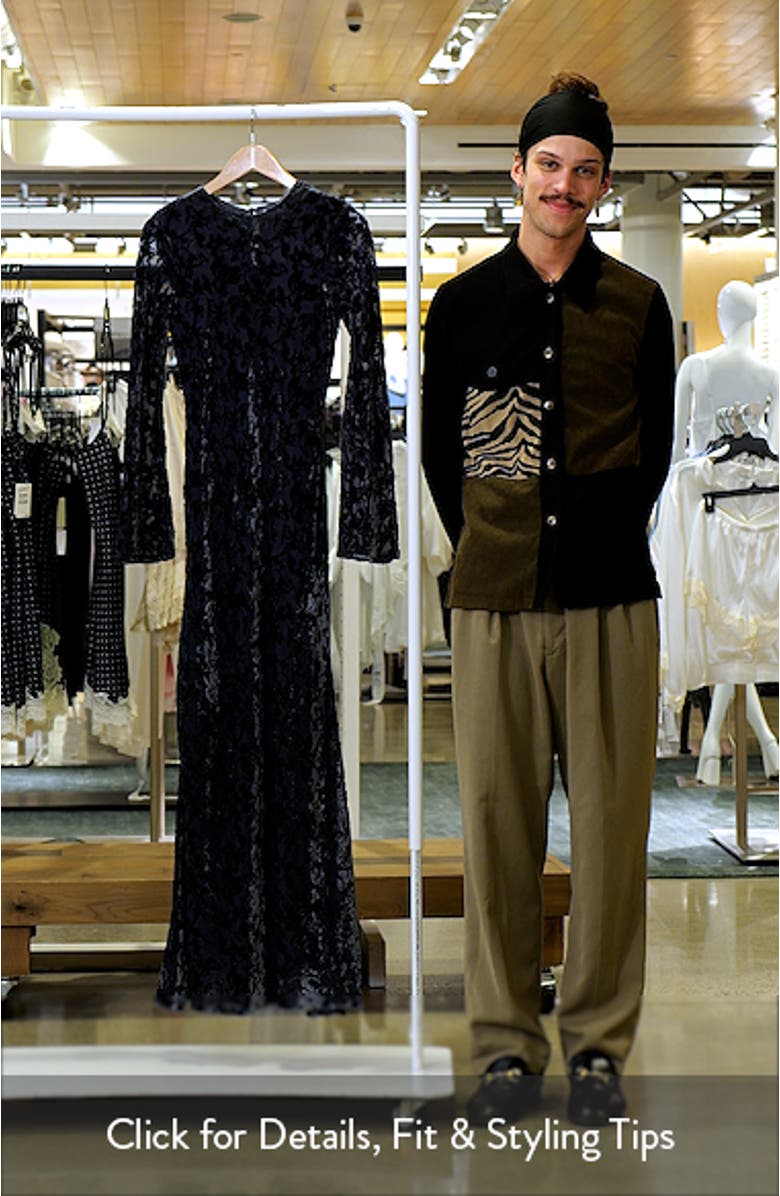 Devor Burnout Long Sleeve Maxi Dress, sales video thumbnail