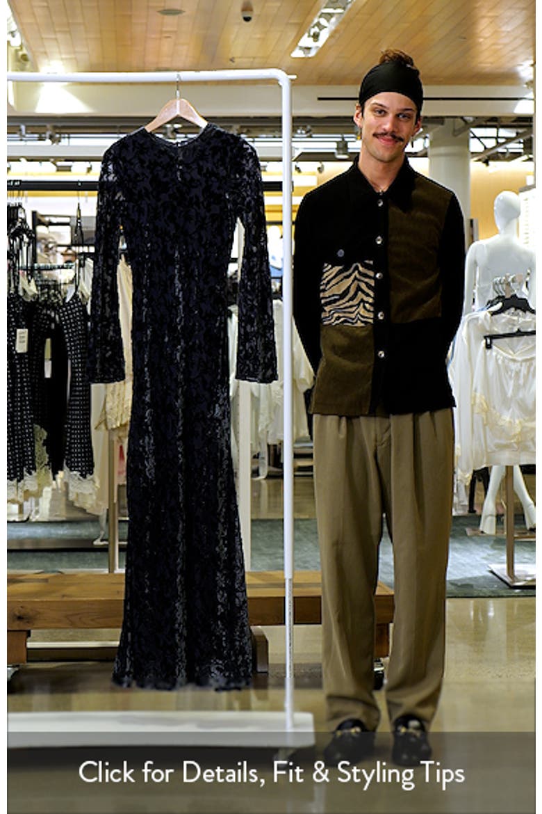Devor Burnout Long Sleeve Maxi Dress video