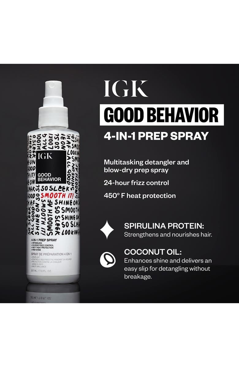IGK Good Behavior 4-in-1 Prep Spray Home & Away Duo Set $48 Value, Alternate, color, 