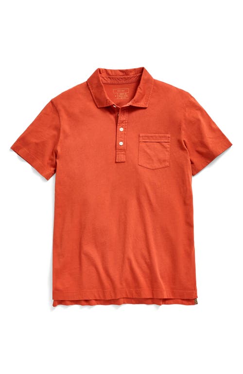 Billy Reid Pensacola Organic Cotton Polo In Brown