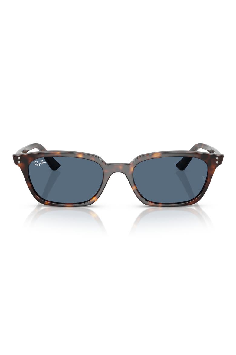 53mm Pillow Sunglasses, Main, color, HAVANA/ DARK BLUE