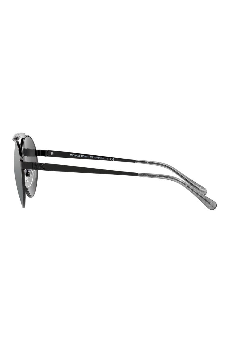 55mm Pilot Sunglasses, Alternate, color, BLACK