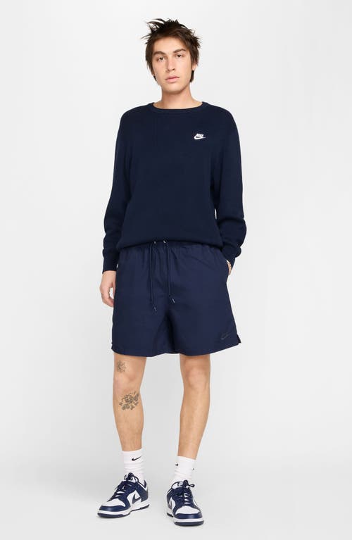 Nike Club Washed Flow Shorts In Obsidian