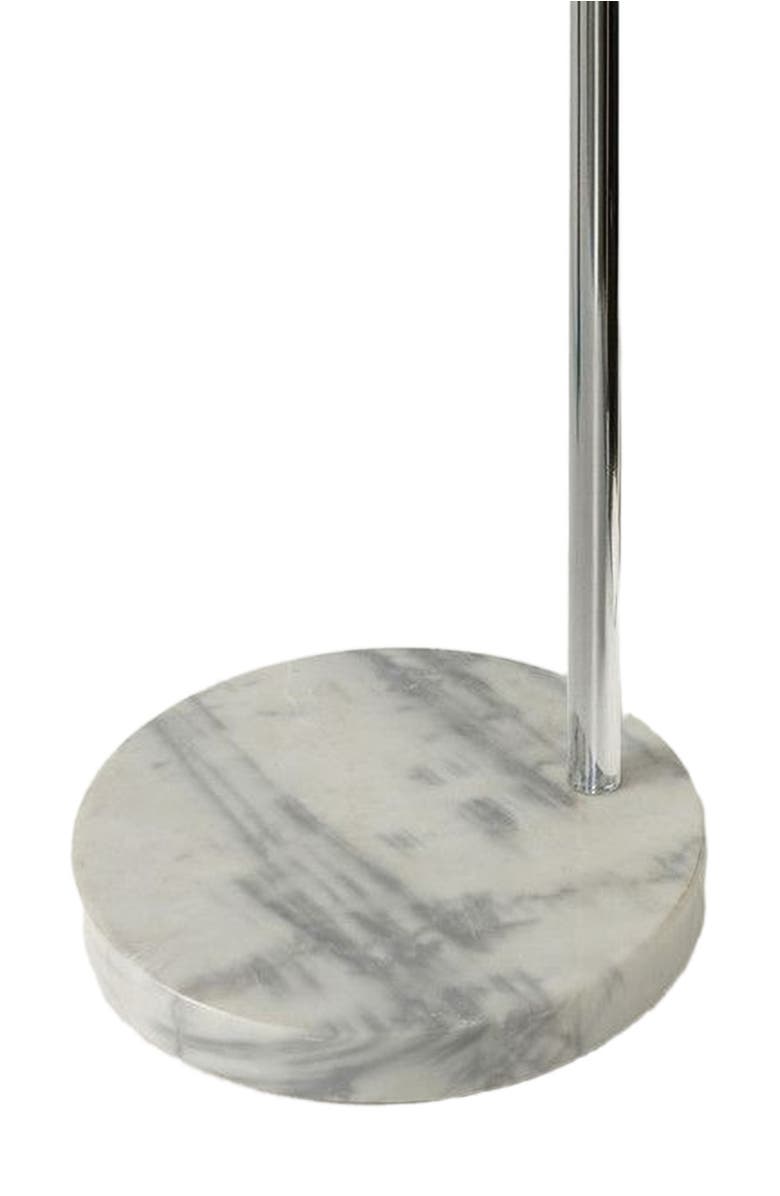 Brightech Olivia 75" Adjustable LED Floor Lamp with Metal Bowl Shade and Marble Base, Bulb Included, Alternate, color,