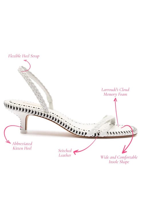 Shop Larroude Larroudé Mini Annie Sandal In White