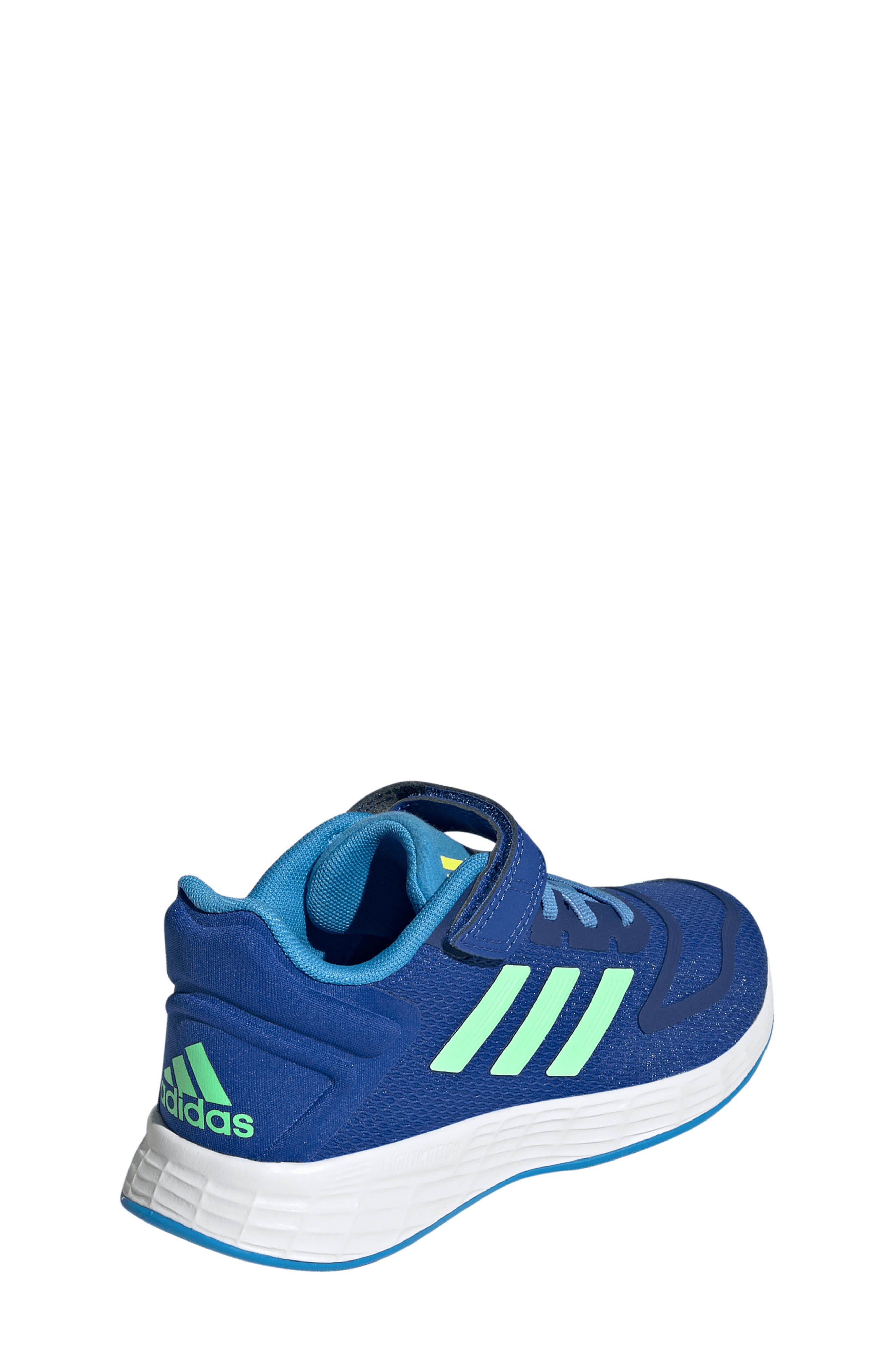 Kids' Duramo 10 El Sneaker, Alternate, color, BLUE/ BEAM GREEN