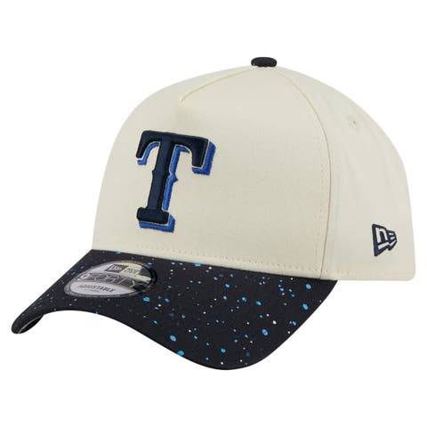 Men's New Era  Cream Texas Rangers Speckle A-Frame 9FORTY Adjustable Hat