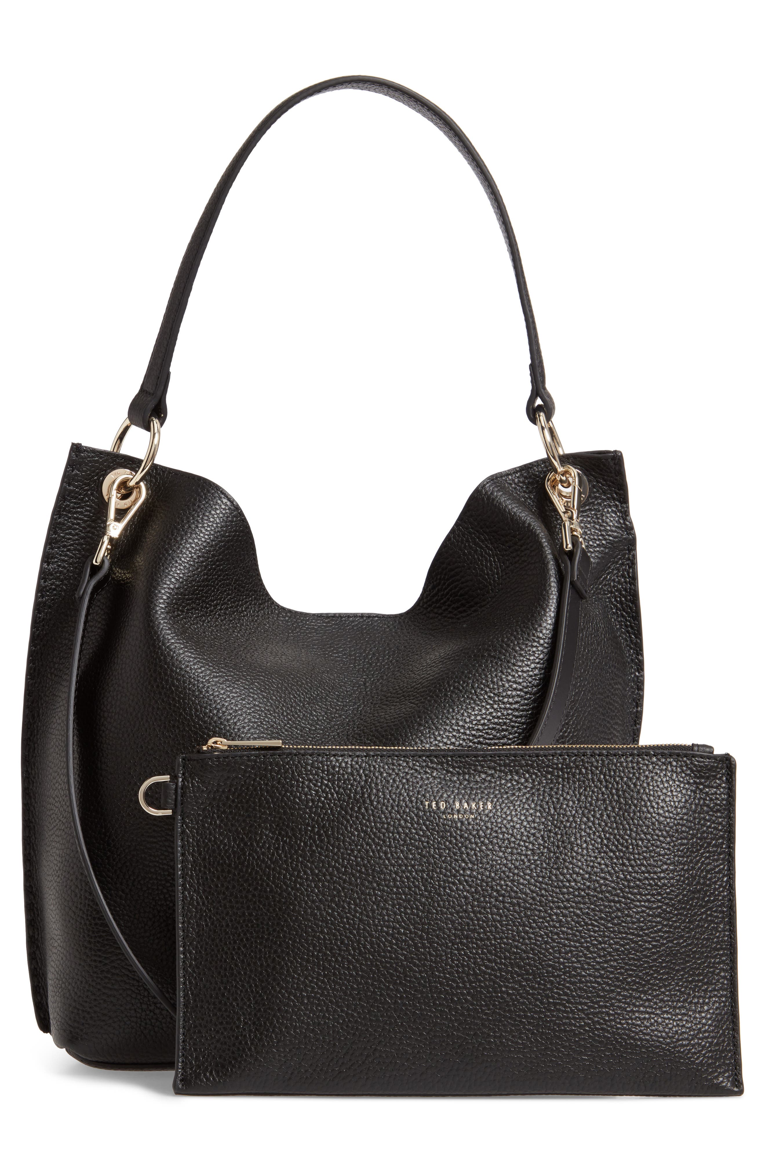 Ted Baker London Helgesoft Leather Hobo Bag, Alternate, color, 