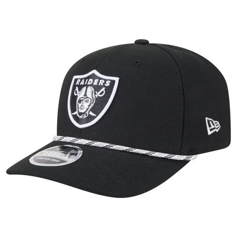 Men's New Era Black Las Vegas Raiders Gameday Multi Rope 9SEVENTY Stretch-Snap Hat