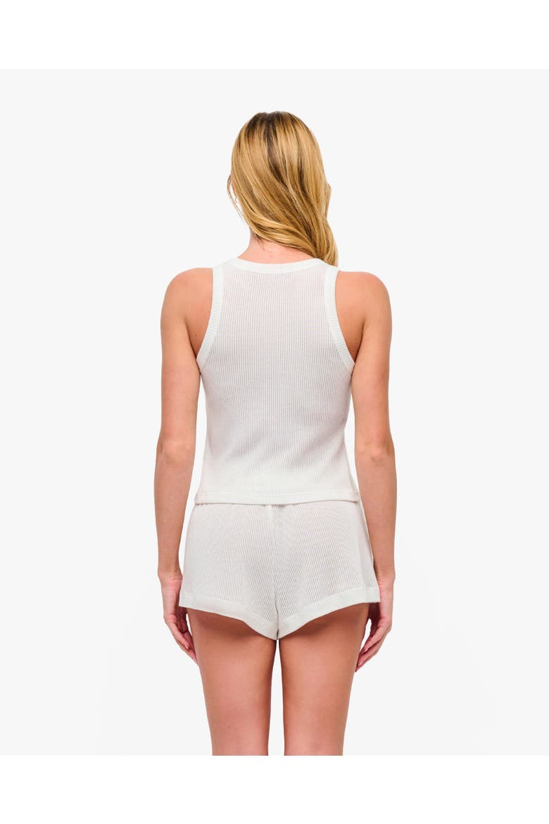 Armonia Sleeveless Crop Pj Top, Alternate, color, Moon Ivory