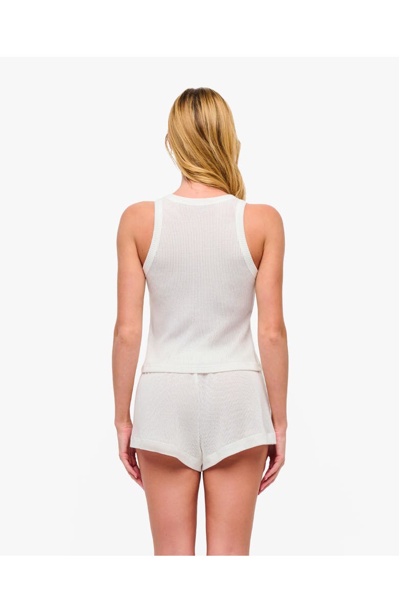 Cosabella Armonia Sleeveless Crop Pj Top, Alternate, color, Moon Ivory