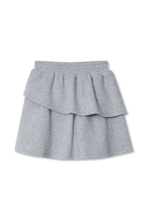 Lands' End Girls Tiered Fleece Skort In Gray