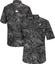 COLOSSEUM Men's Colosseum  Charcoal Providence Friars Realtree Aspect Charter Full-Button Fishing Shirt