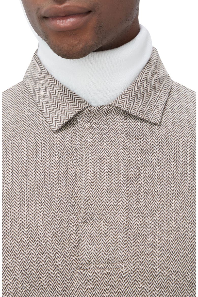 Long Sleeve Cotton Blend Polo, Alternate, color, DESERT