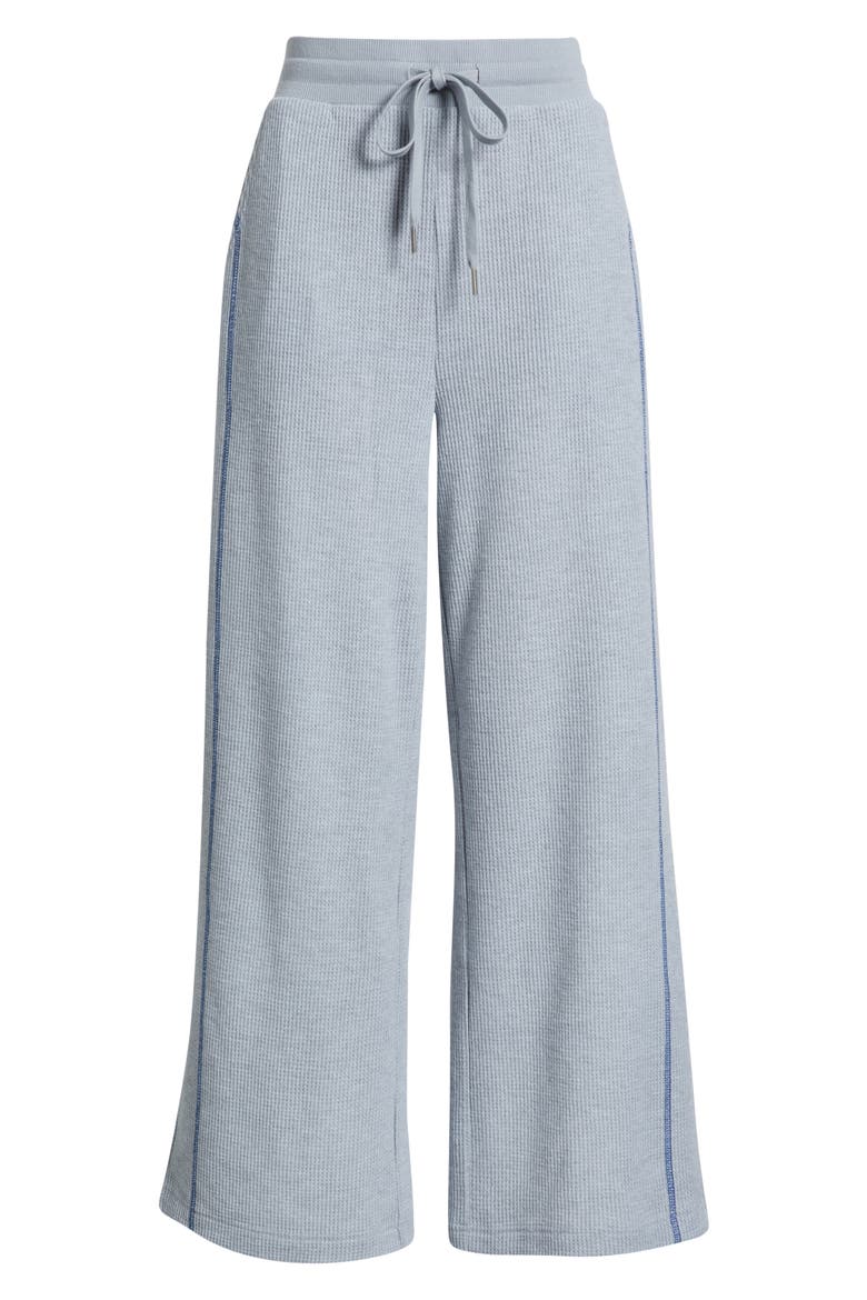 Contrast Stitch Waffle Knit Lounge Pants, Alternate, color, SKY