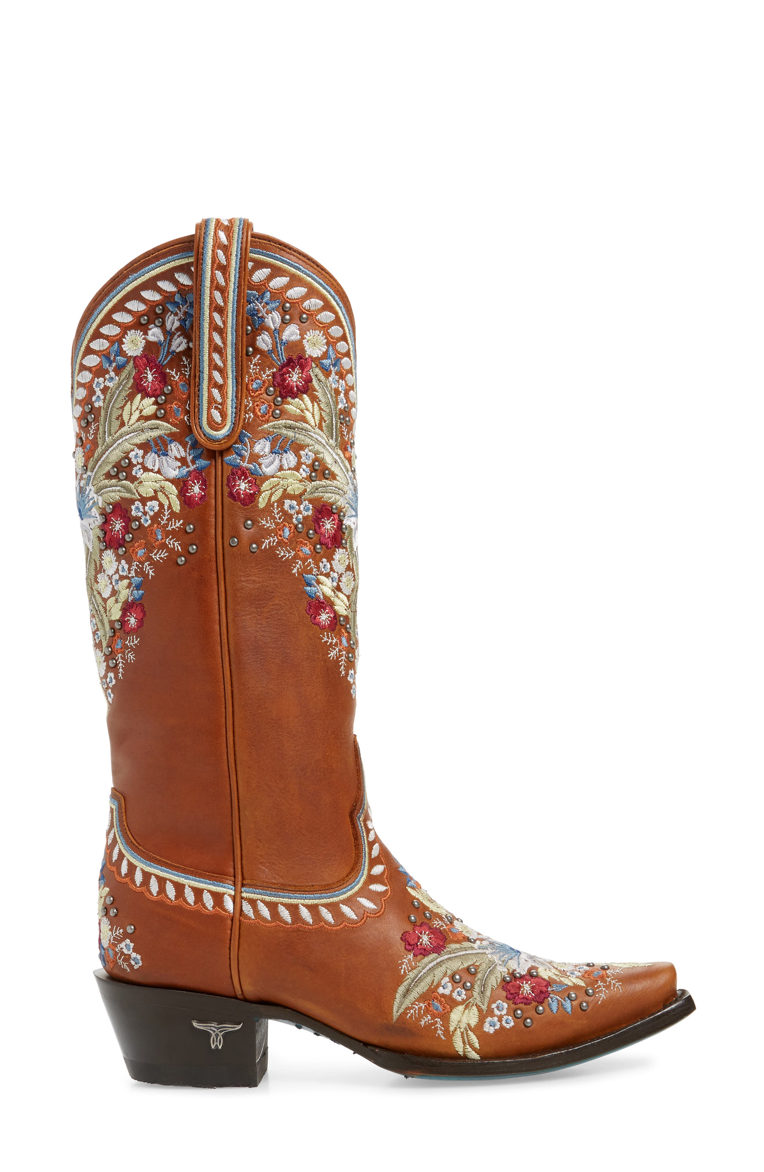 Lane Boots Chloe Floral Embroidered Western Boot, Alternate, color, 