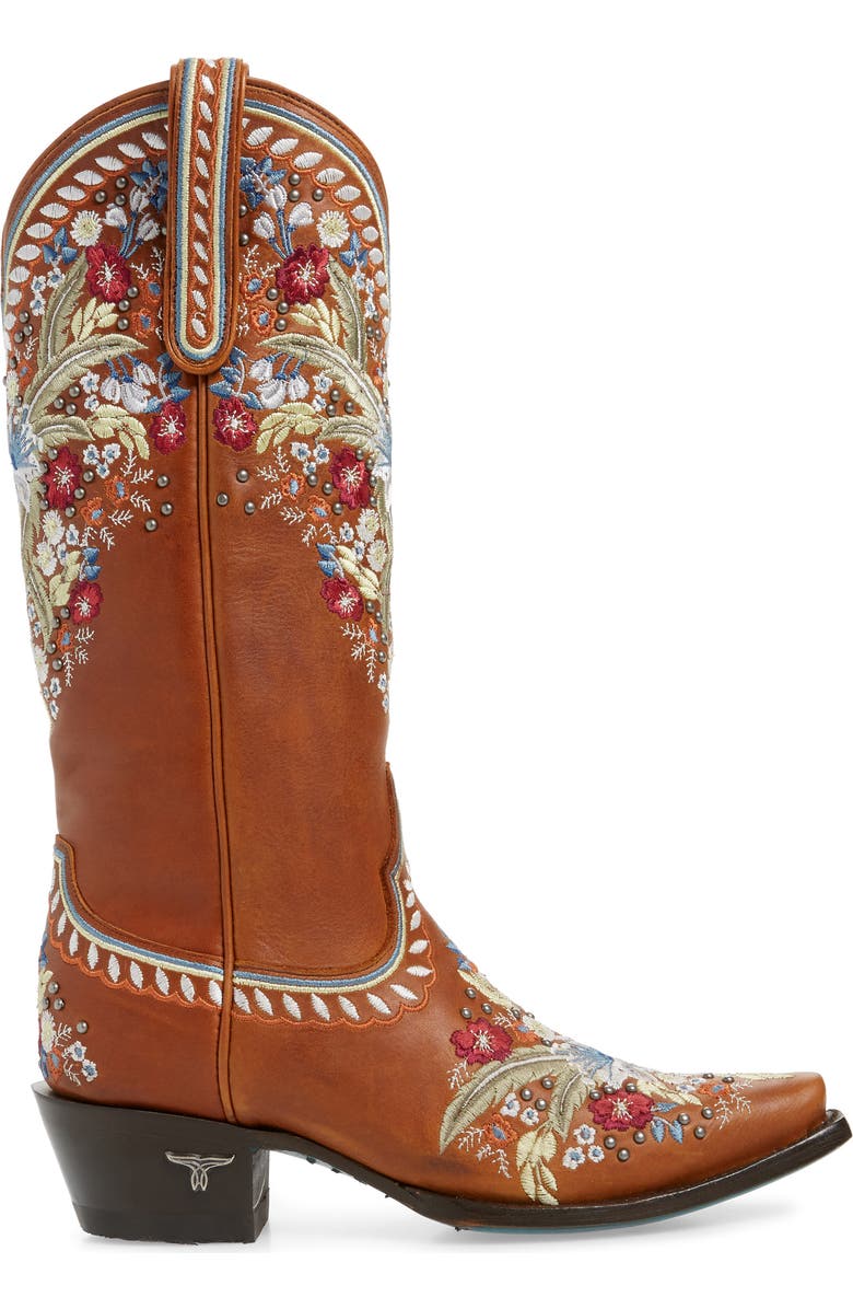 Lane Boots Chloe Floral Embroidered Western Boot, Alternate, color,