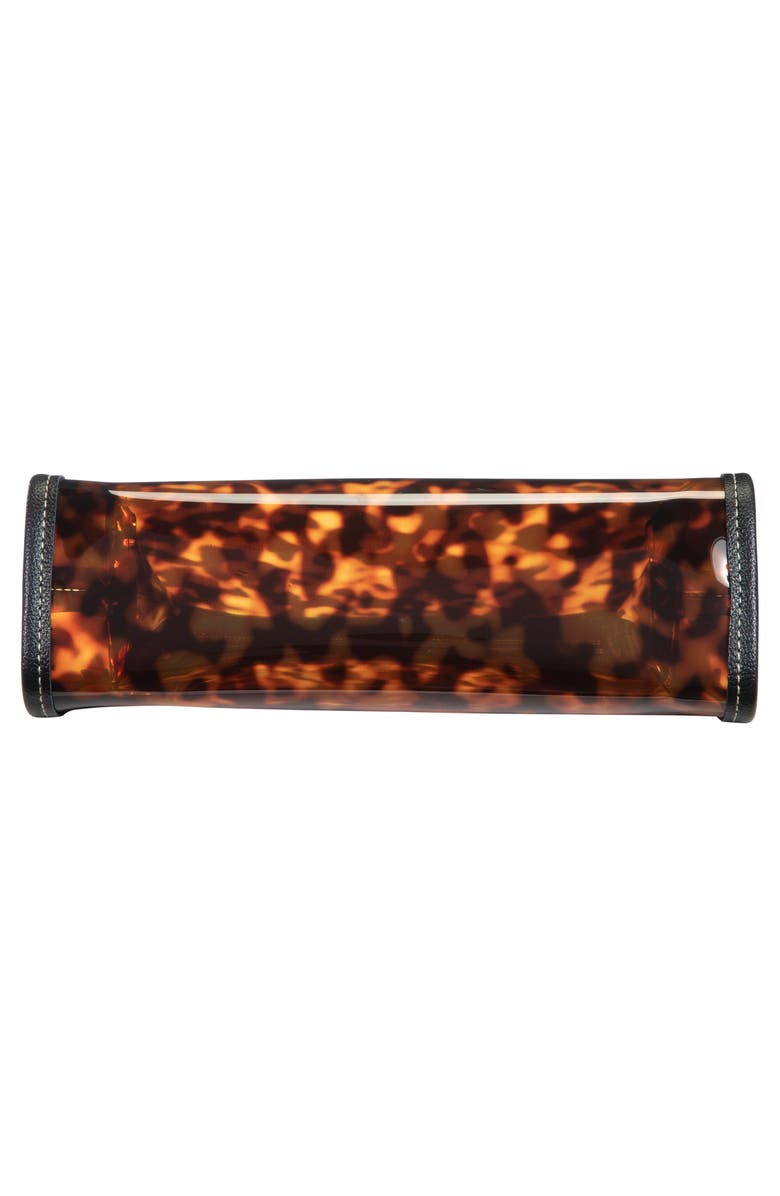 Stephanie Johnson Miami Clearly Tortoise Medium Zip Cosmetic Bag, Alternate, color,