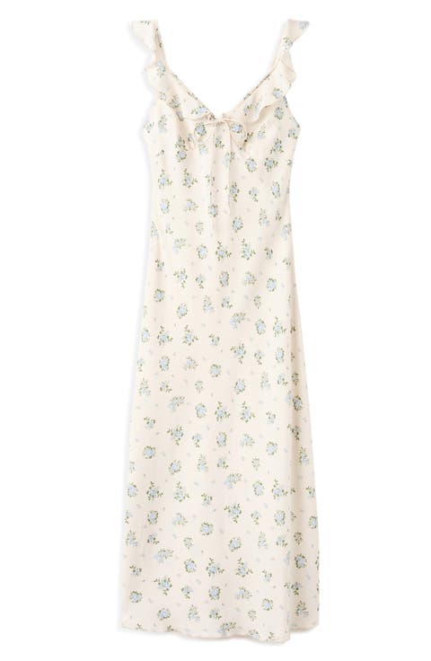 Floral Ruffle Strap Dress