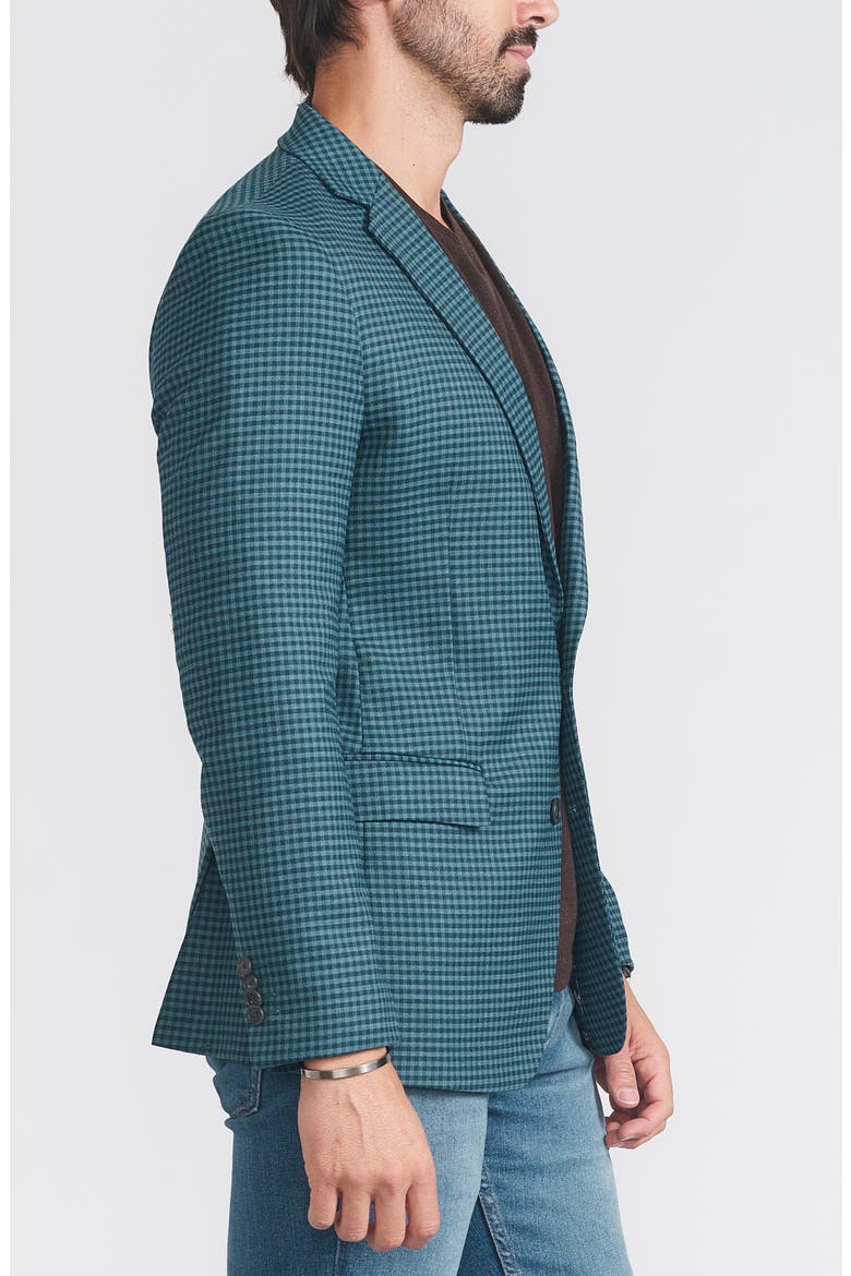 Check Print Wool Blend Sport Coat, Alternate, color, BLUE