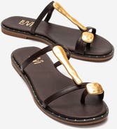 Forever & Always Shoes Tessa Leather Thong Sandal
