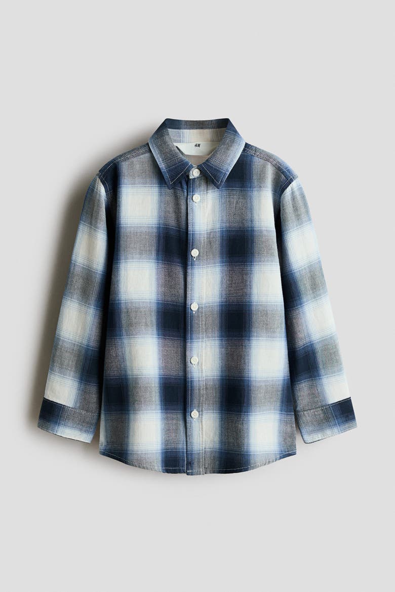 Cotton Shirt, Main, color, Gray/plaid